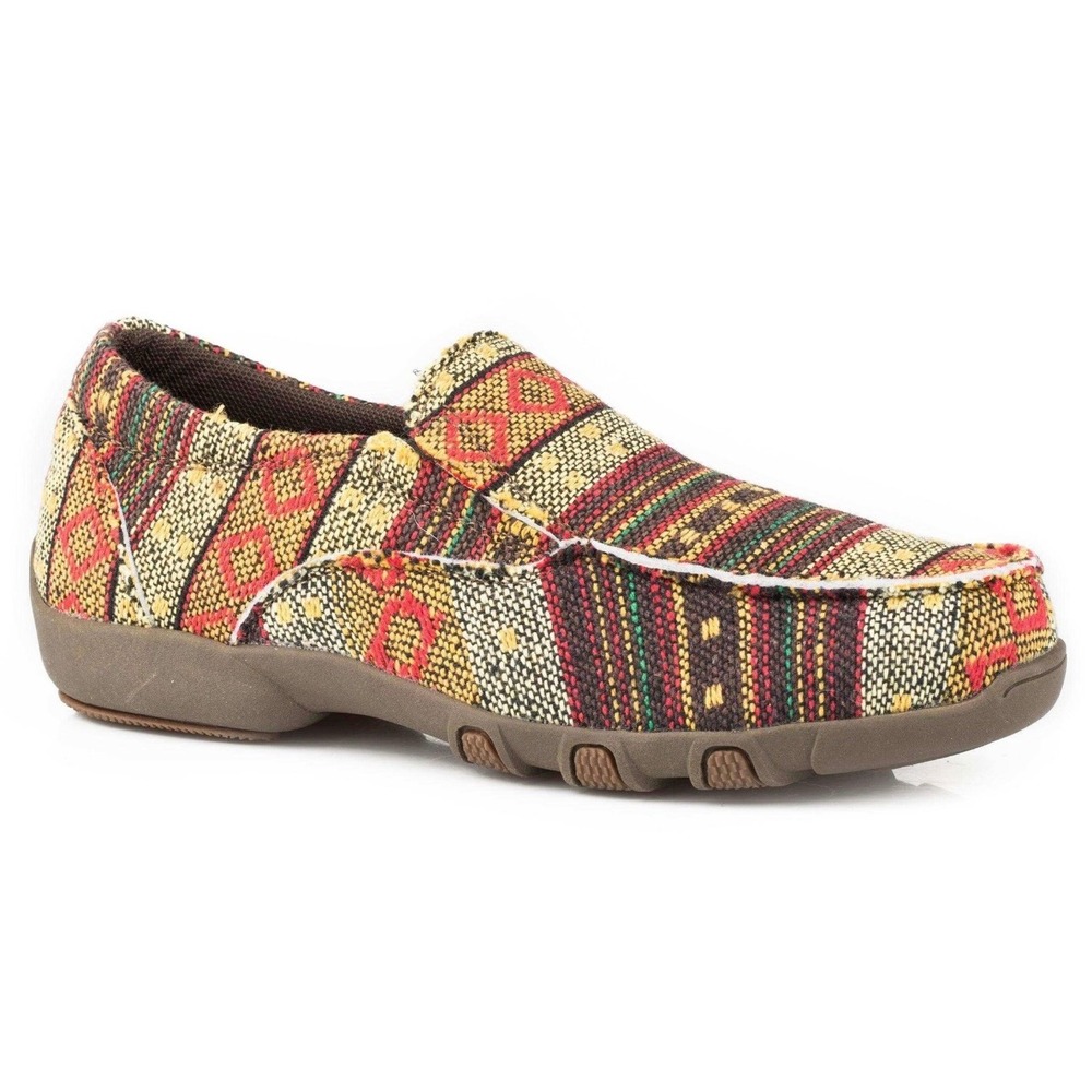Roper Women's Aztec Pattern 1786 Moccasin Shoes Slip On Loafers Size 8.5